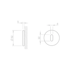 SLIM - Bocallaves Borjas by Selec Design (Acero Inox)
