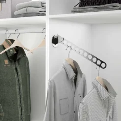 Soporte Cromado trajes 3 posiciones abatible