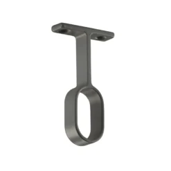 Soporte Cromo Mate de fijación a techo para barra armario ovalada