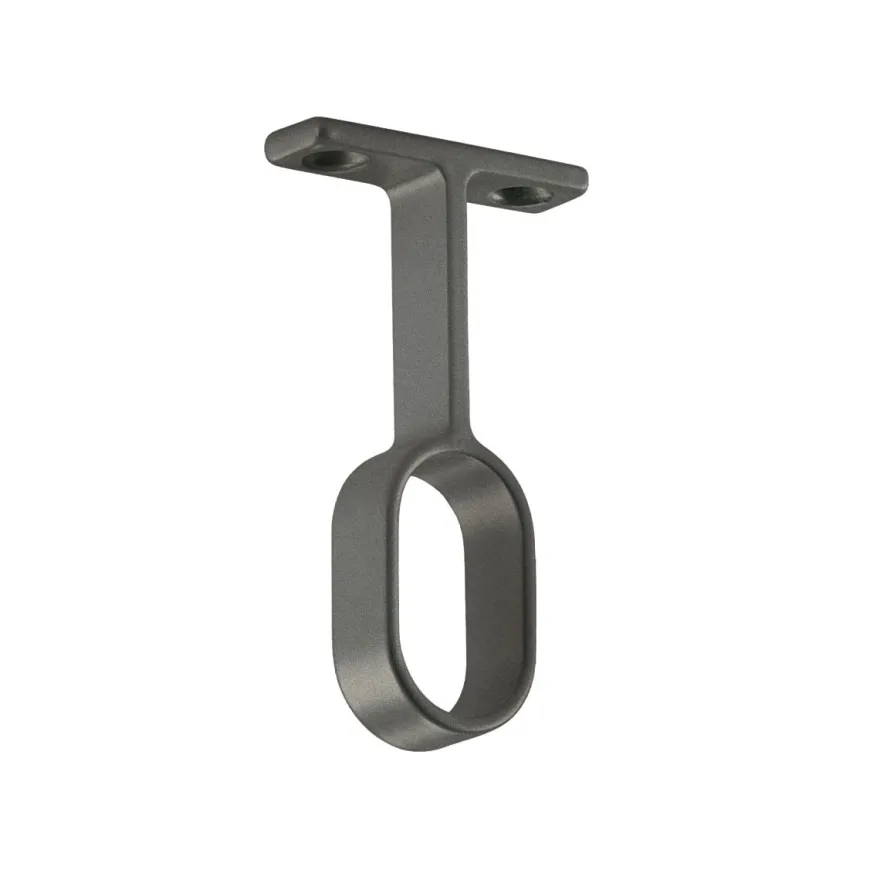 Soporte Cromo Mate de fijación a techo para barra armario ovalada
