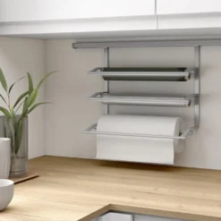 Soporte de Rollos triple para colgar en la pared de la cocina