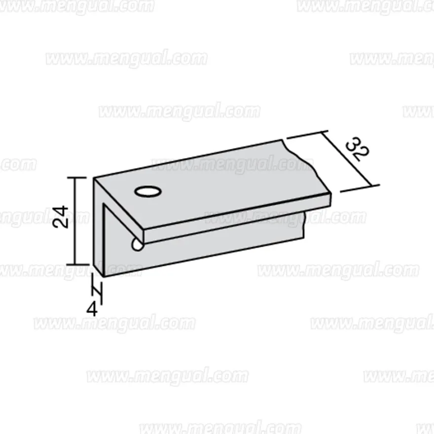 Soporte escuadra para puertas automáticas PORTEO