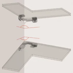 Soporte esquina para estante de ángulo (semiflexible)