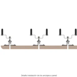 Soporte fijación a pared con regulación para perfiles PANELSYSTEM
