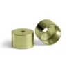 Soporte fijación lateral dorado para barra de armario redonda