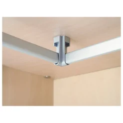 Soporte fijación techo angular para barra armario ovalada
