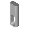 Soporte fijación techo rectangular para barra armario ovalada