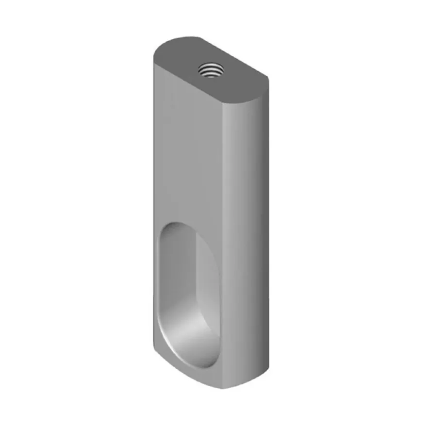 Soporte fijación techo rectangular para barra armario ovalada