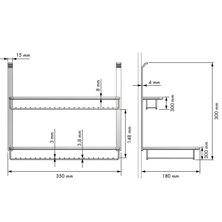 Soporte multiuso especiero para colgar en la pared de la cocina