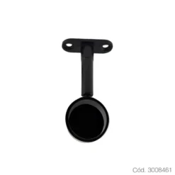 Soporte negro de fijación a techo para barras de armario circulares