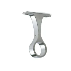 Soporte niquelado central o lateral fijación a techo para barra circular