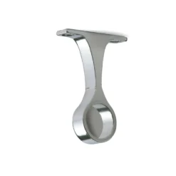 Soporte niquelado central o lateral fijación a techo para barra circular