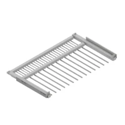 Soporte pantalonero Cromo Mate extraíble de fijación lateral con bandeja para accesorios