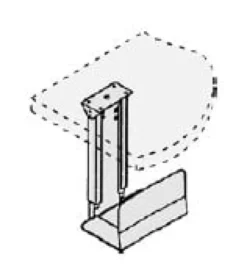 Soporte para CPU bajo mesa de oficina