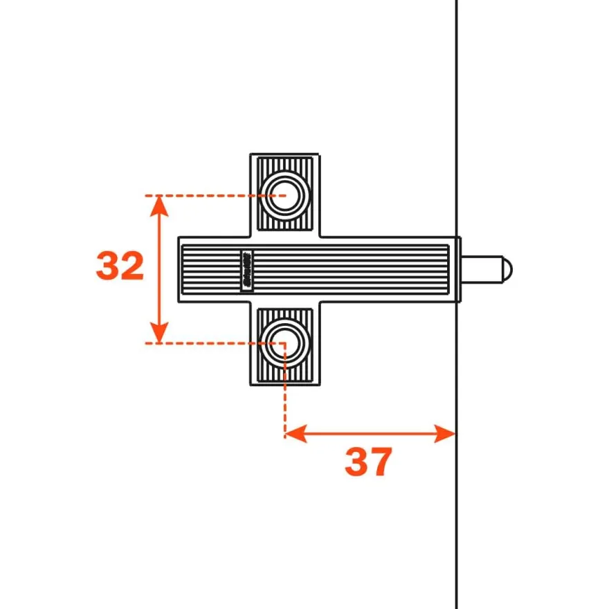 Soporte para sobreponer el pistón decelerante Salice SMOVE