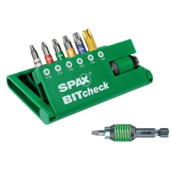 Spax BITCHECK - Estuche de puntas torx T-STAR con adaptador