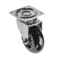 SPOT Black - Rueda de pletina con o sin freno para muebles