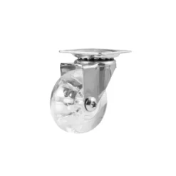 SPOT - Rueda mueble transparente con pletina con y sin freno