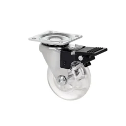 SPOT - Rueda mueble transparente con pletina con y sin freno