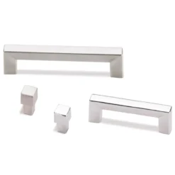 SQUARE - Tirador y pomo de formas rectas