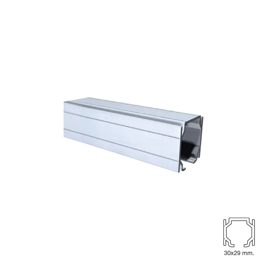 STANDARD - Sistema de perfil visto para puertas correderas de 50 a 80 Kg.