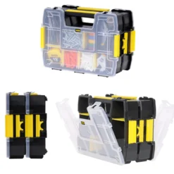 STANLEY - Caja organizadora 3 en 1 - Permite apilar un máximo de 3 cajas
