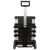 STANLEY - Taller móvil metálico de gran capacidad con bandeja extraíble, 3 cajones, ruedas y asa de transporte