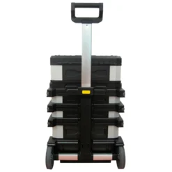 STANLEY - Taller móvil metálico de gran capacidad con bandeja extraíble, 3 cajones, ruedas y asa de transporte