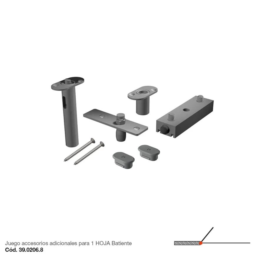 STAR FOLD - Accesorios para puertas plegables hasta 4 hojas y un máx. de 80 Kg. sin guía en el suelo