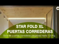 STAR FOLD XL - Jgo. de accesorios para puertas correderas plegables hasta 6 hojas de máx. 125 Kg. Sin guía en el suelo.