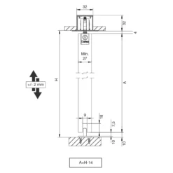 STAR FT - Guía oculta para puertas correderas de 50 a 90 Kg.