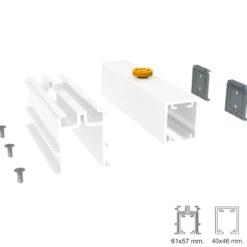 STAR XL CON FUNDA FT ENTRE MUROS - Guía oculta con funda de instalación entre tabiques para hojas de 110 a 160 Kg.