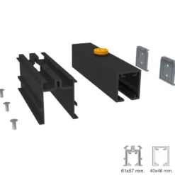 STAR XL CON FUNDA FT ENTRE MUROS - Guía oculta con funda de instalación entre tabiques para hojas de 110 a 160 Kg.