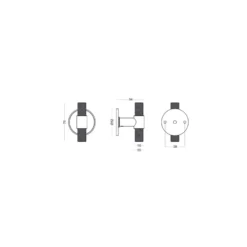 STOUT WATCH KN T FIX - Pomo fijo de roseta redonda con grabado de diamantes
