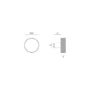 STOUT WATCH - Pomo circular con grabado de diamante JNF