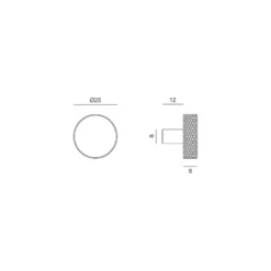 STOUT WATCH - Pomo circular con grabado de diamante JNF