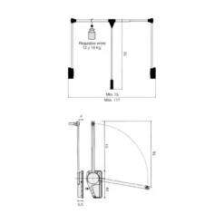 SUPER LIFT - Colgador basculante doble con regulación de carga