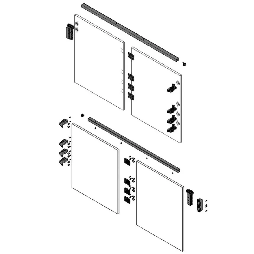 System 2700 1 - Sistema para puertas plegables correderas de armario