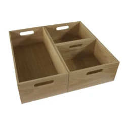 TANA - Cajas organizadoras con asas tipo cola de milano para caceroleros