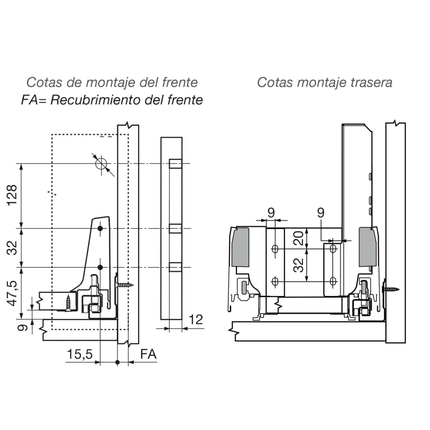 TANDEMBOX ANTARO - Cajón bajo fregadero de cierre amortiguado