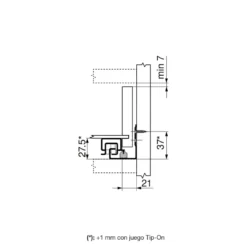 TANDEM PLUS - Guía de extracción total con apertura por expulsión TIP-ON integrado para instalación con gatillos