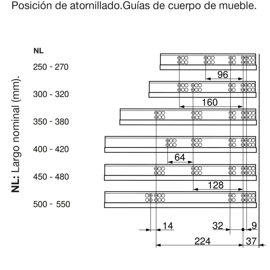TANDEM PLUS - Guía de extracción total con apertura por expulsión TIP-ON integrado para instalación con gatillos
