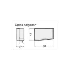 Tapas de plástico colgador CAMAR