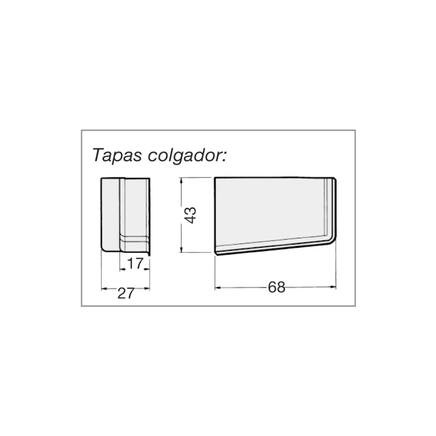 Tapas de plástico colgador CAMAR