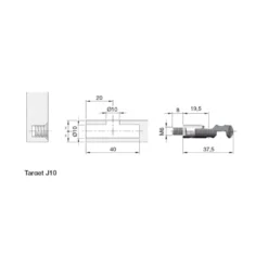 TARGET J10 y J12 - Ensamble para paneles de 16 a 19 mm
