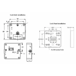 Teclado para cerradura electrónica de taquilla MIFARE1