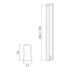 TEMPO - Jgo. de manillones para puertas correderas madera y vidrio