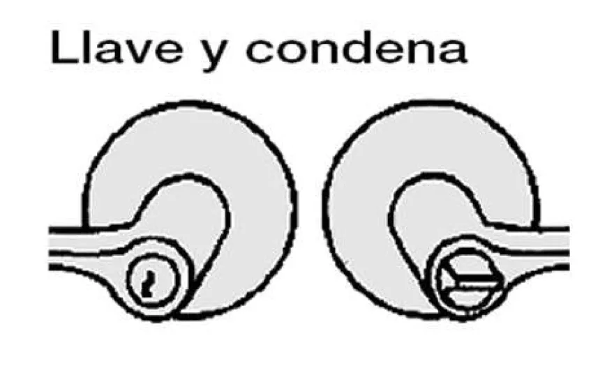 TESA 3B00 - Maneta Barcelona de roseta con Llave y Condena