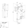 TESA 4037F - Cerradura reversible solo golpe para antipánicos
