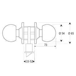 TESA 3934 - Pomo giratorio de bola para cuadradillo